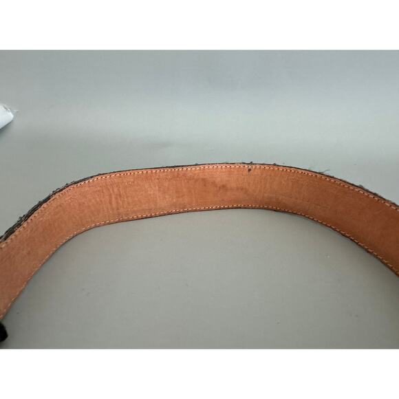 Vintage Black and Silver Sequin Belt Leather Lining Size 24 - Picture 5 of 6